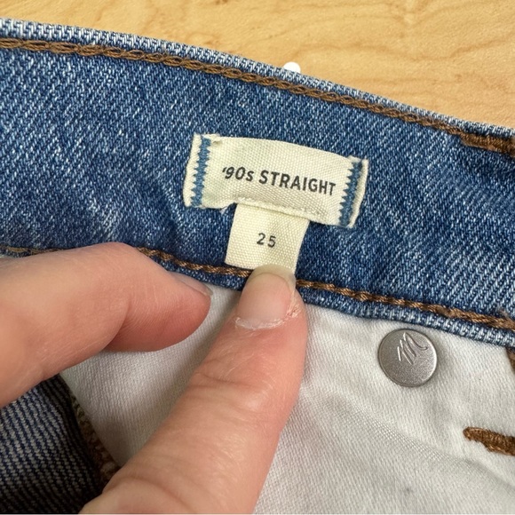 Madewell Women's The '90s High Waist Straight Leg Jeans Size 25 - Picture 5 of 6